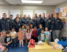 Each recruit donated items for non-profit organization Long Island Head Start in Brentwood. ( Suffolk County Sheriff's Office )